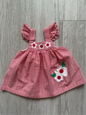 Samara Red Gingham Kids' Dress - S (2T)